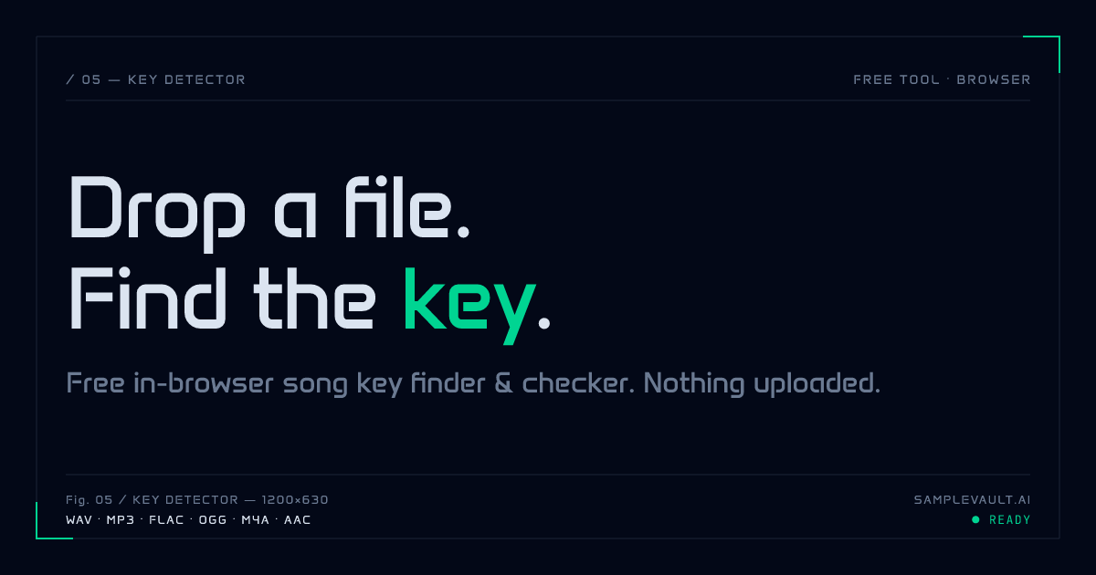 Free online key & scale detector | Sample Vault