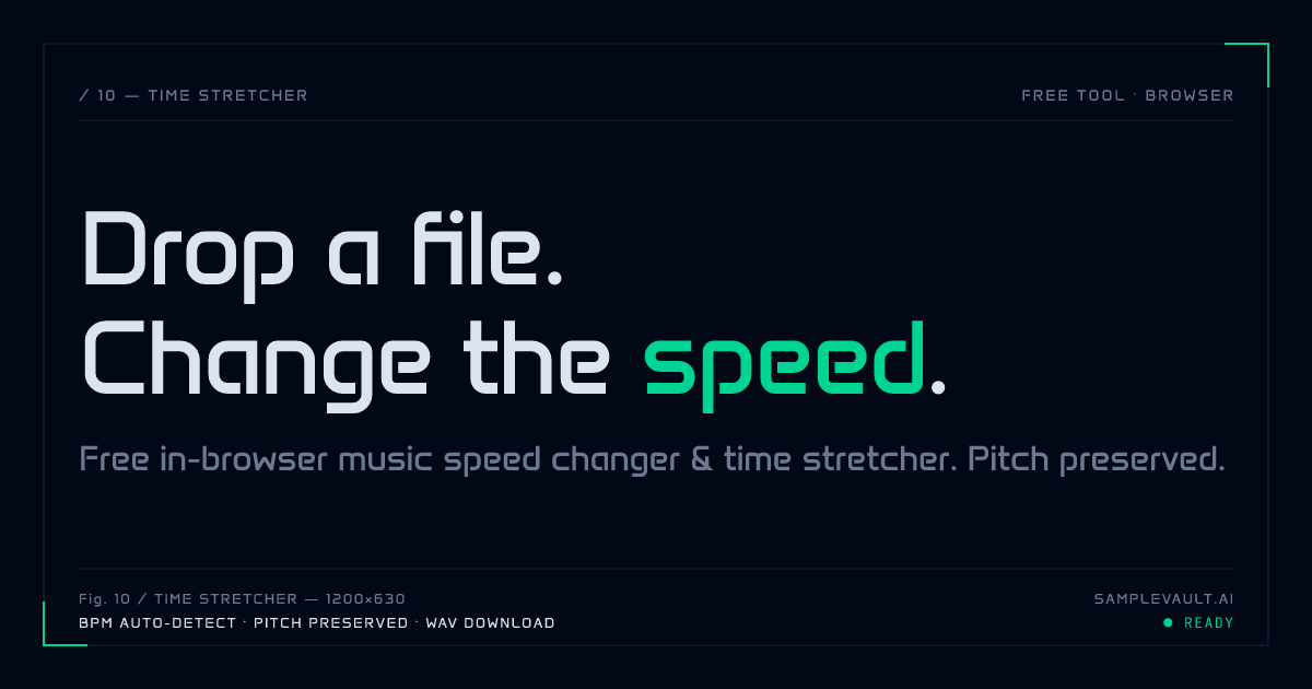 Free online time stretcher & BPM changer | Sample Vault