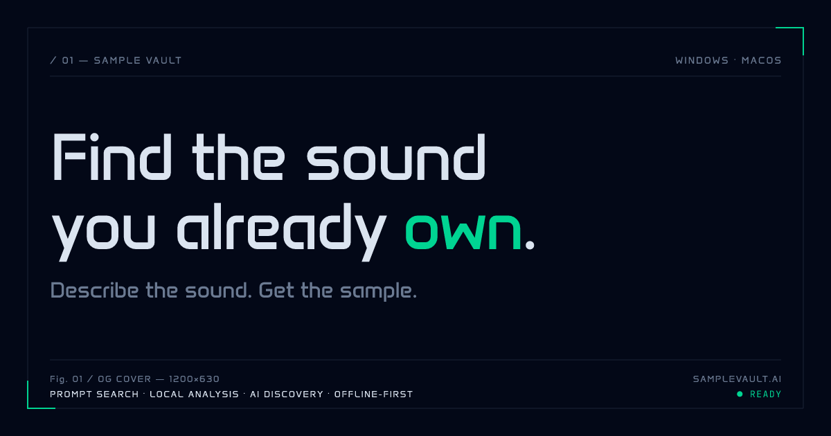 Sample Vault cover image — find the sound you already own
